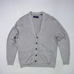 Tommy Bahama Mens Large 100% Linen V-Neck Button Front Cardigan Sweater Luxury